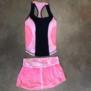 Lululemon tank top and skirt set